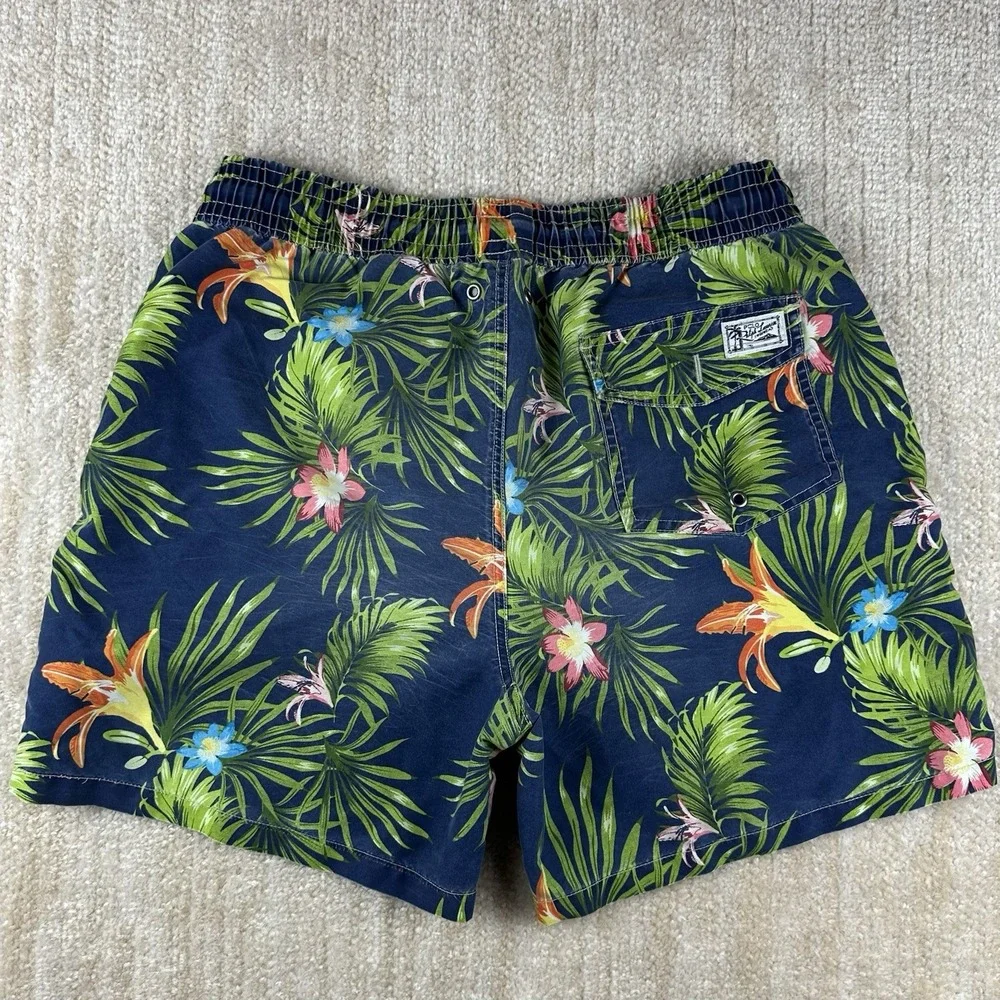 Polo Ralph Lauren Swim Shorts Mens Large Floral Hawaiian Tropical Beach Trunks - Picture 5 of 5
